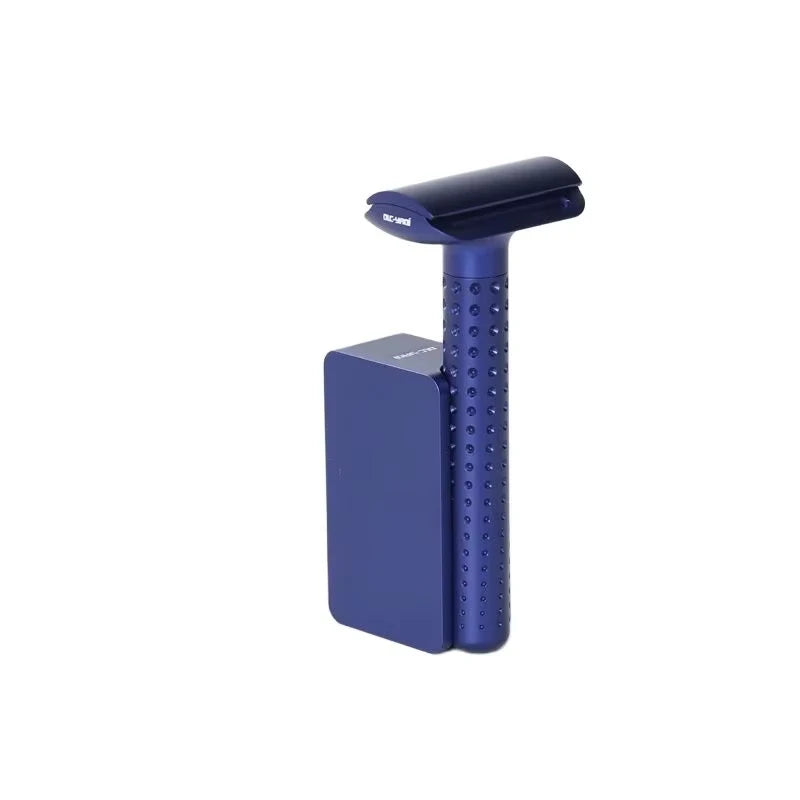 Yaqi Sputnik Dark Blue Aluminum Safety Razor & Stand for Men Men's Safety Razor Zpaxo