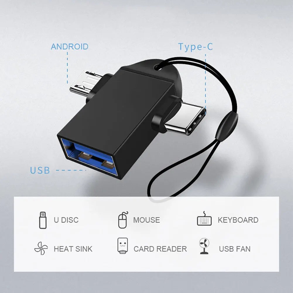 Aluminum Alloy 1 Android OTG Adapter Mobile Phone Usb Connector Multi Zpaxo
