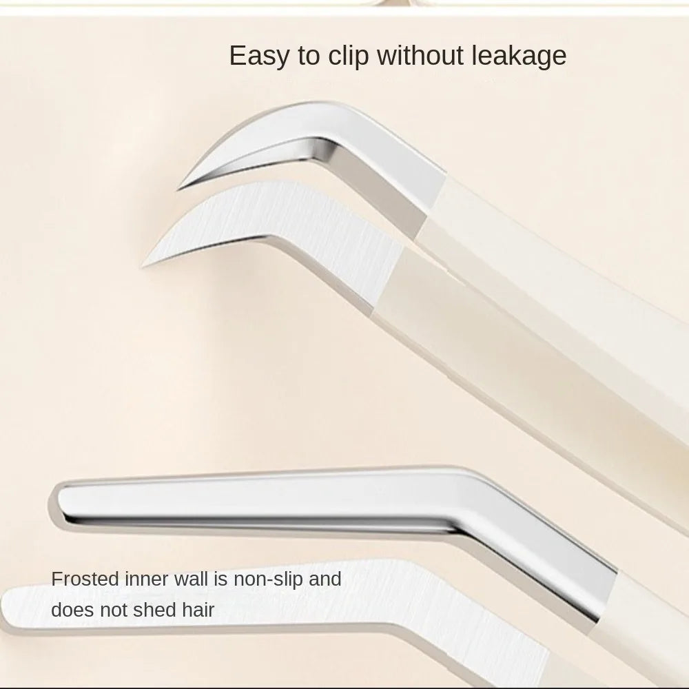 Professional Eyelash Tweezers Stainless Steel Eyebrow Hair Clip Zpaxo