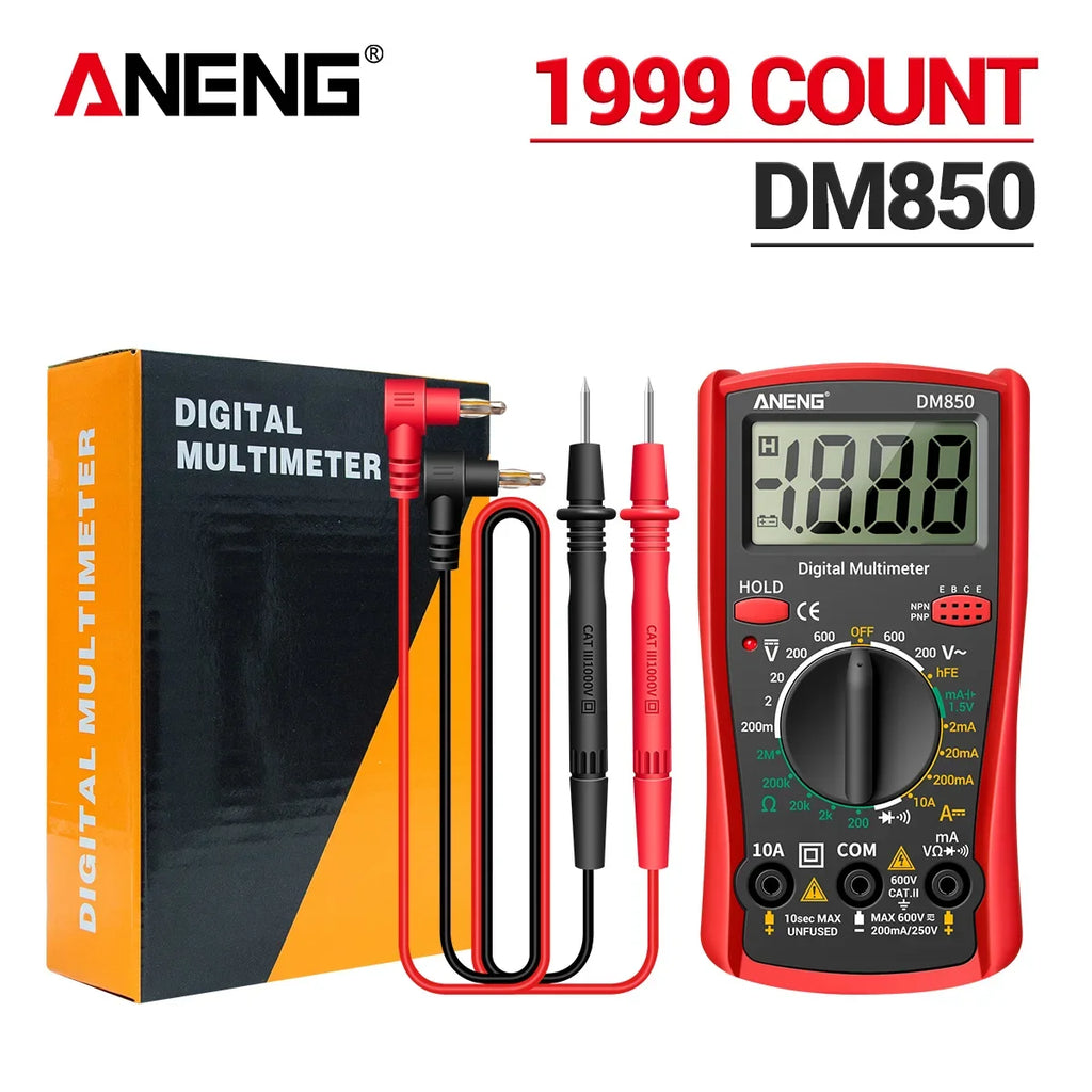 ANENG DM850 Digital Multimeter Automatic Counts Auto Current Ammeter