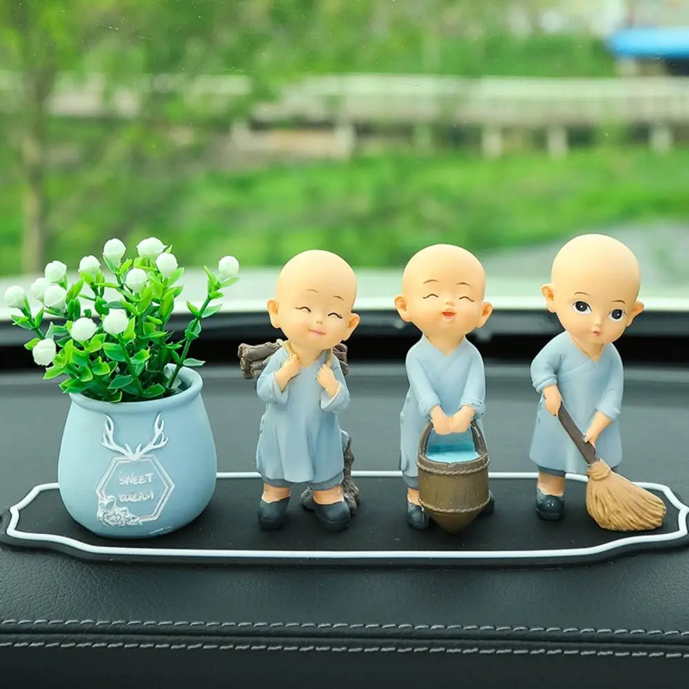 Resin Monks Action Figure Monk Decoration Band Figurines Car Zpaxo