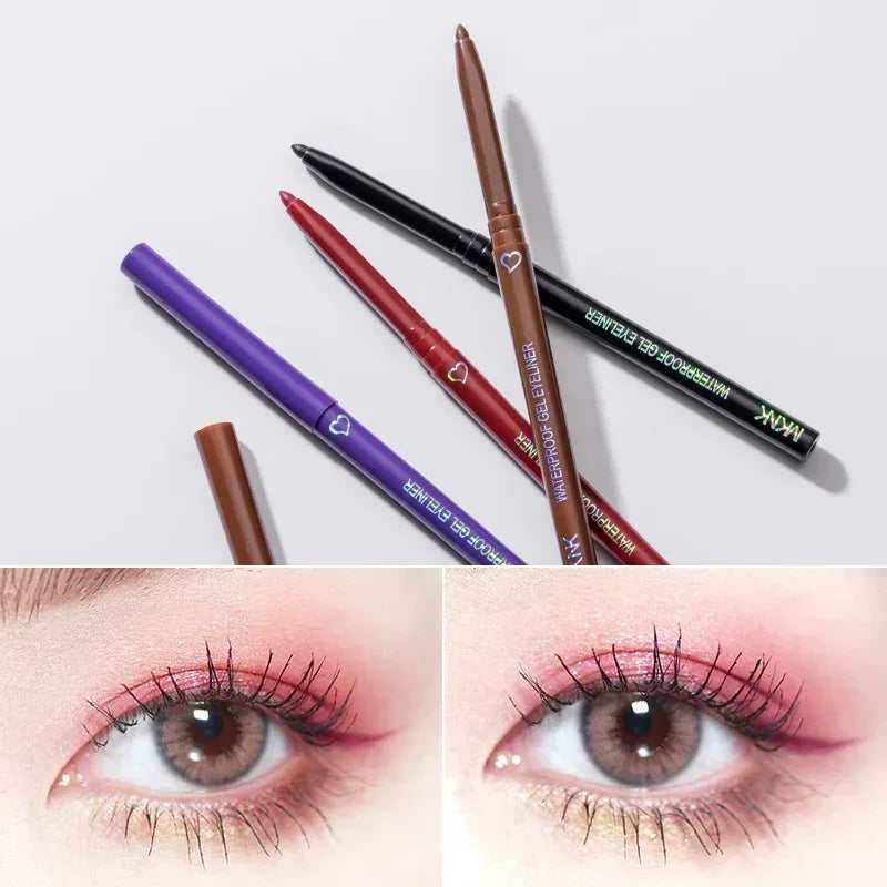 Waterproof Black Brown Eyeliner Pencils Smudge-Proof Long Lasting Easy To Wear Eye Liner Gel Matte Quick Drying Eyeliner Pen Zpaxo