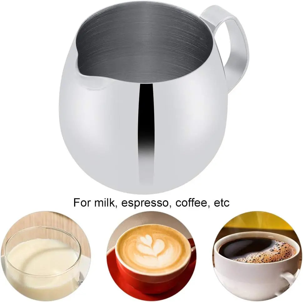 10oz Stainless Steel Milk Frothing Pitcher – 300ml Latte Art Jug