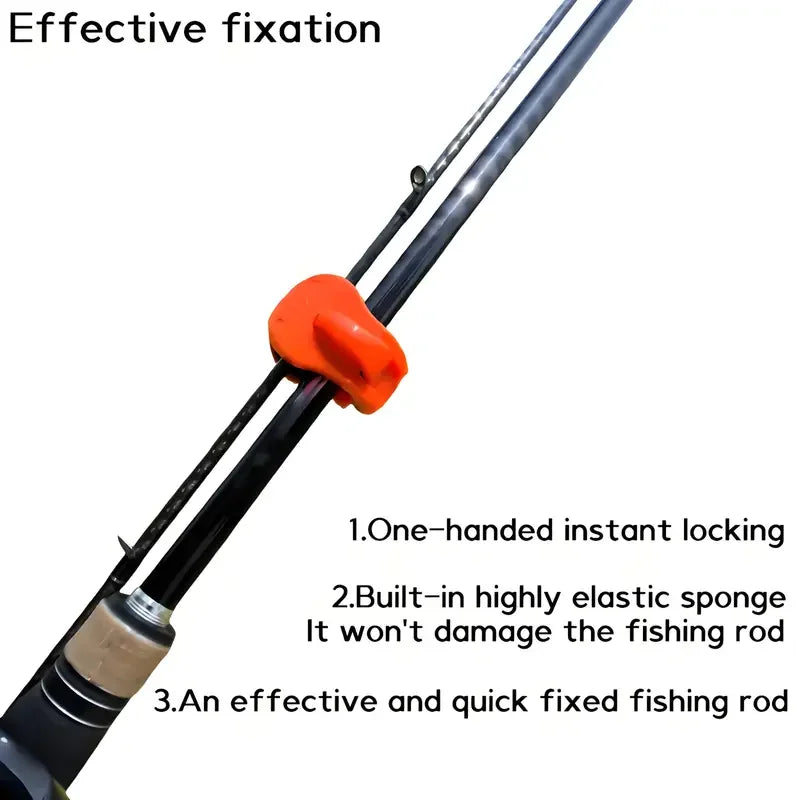 Quick-Attach Fishing Rod Clip – 1-Hand Tool-Free Holder 2/4 Pack