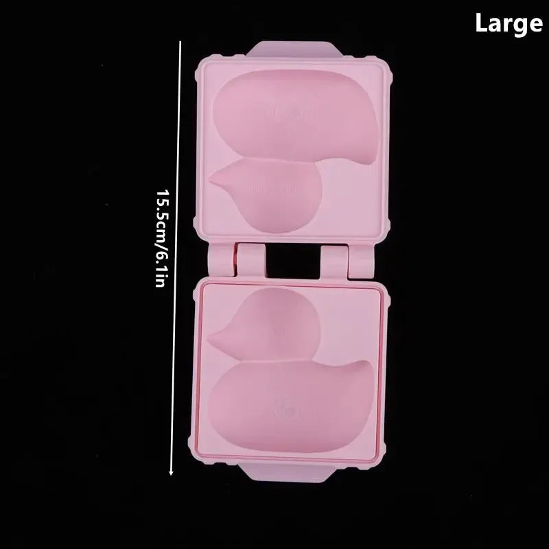 Cartoon Cute Duck Shaped Rice Mold Maker Clip Children Outdoor Plastic Duck Rice Mold DIY Maker Sushi Mold Kitchen Gadget Zpaxo Large Pink