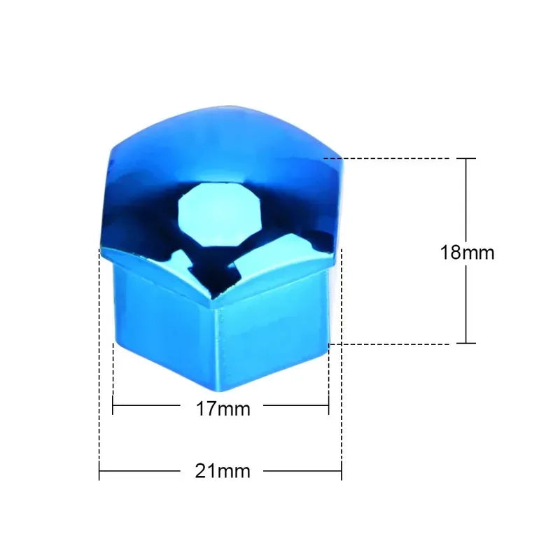 17mm Car Wheel Nut Caps – 20/40/60 Pcs Hub Bolt Covers