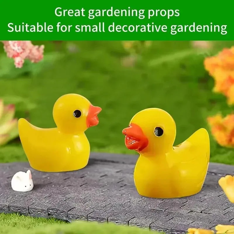 Mini Resin Yellow Duck Ornament 10 30 50 DIY Accessories Micro