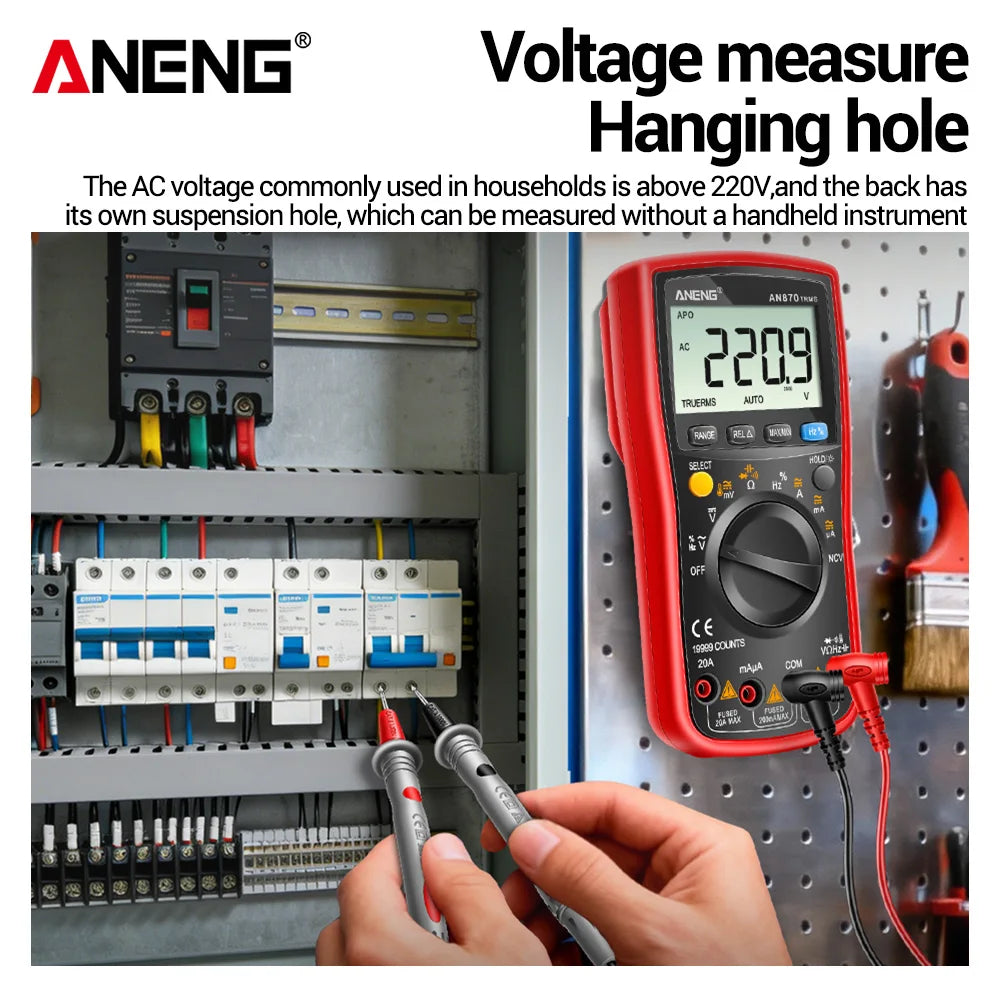 Automatic Shutdown Anti Fall Electrical Multi Meter 19999 Display Off