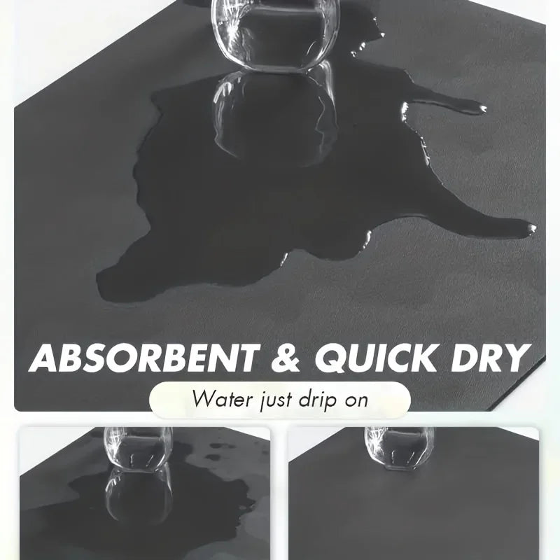 Absorbent Coffee Mat Anti-slip Rubber Pad Espresso Machines Protects