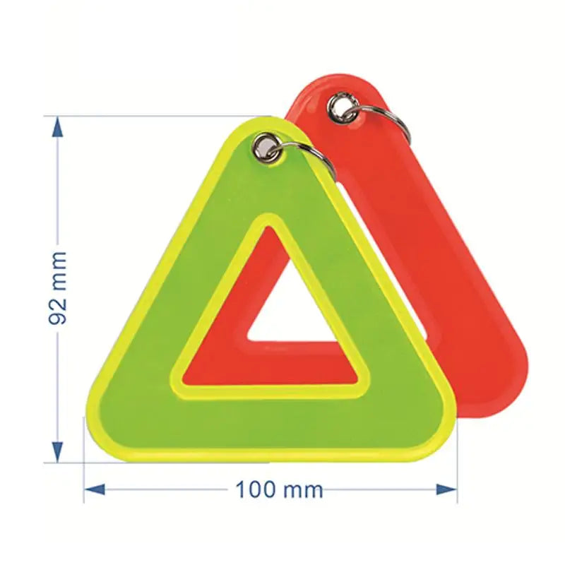 Triangle Reflective Safety Tag – High-Visibility Backpack Pendant
