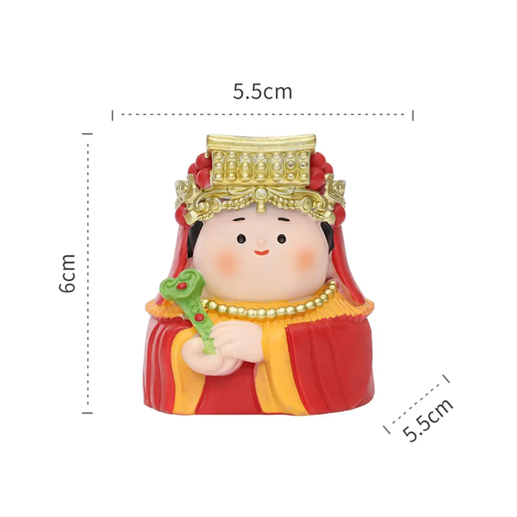 Resin Chinese Mythological Figurine Car Dashboard Ornament Fengshui Sculpture 2.3inch Tall for Bedroom Zpaxo