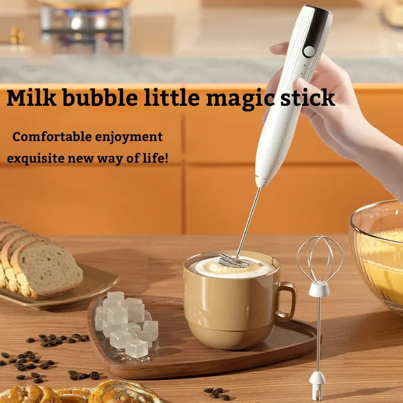 Mini Electric Milk Foamer Blender Wireless Coffee Whisk Mixer Handheld Egg Beater Cappuccino Frother Mixer Kitchen Whisk Tools Zpaxo
