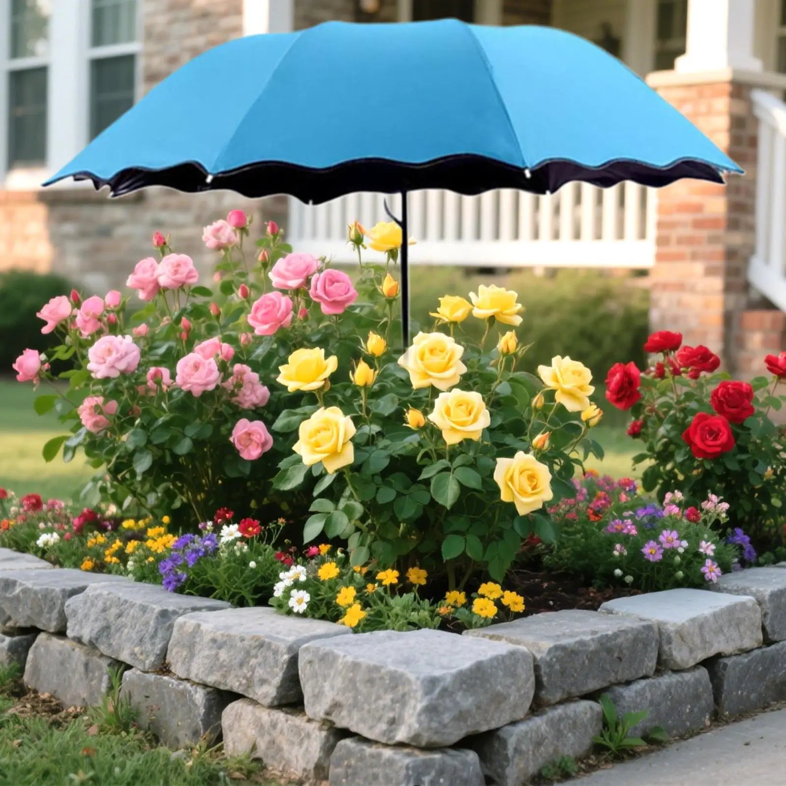 Plant Shade Umbrella with Metal Stake Weatherproof Sun Shade Cloth Outdoor Plant Flowers Potted Sun Protection Garden Supplies Zpaxo