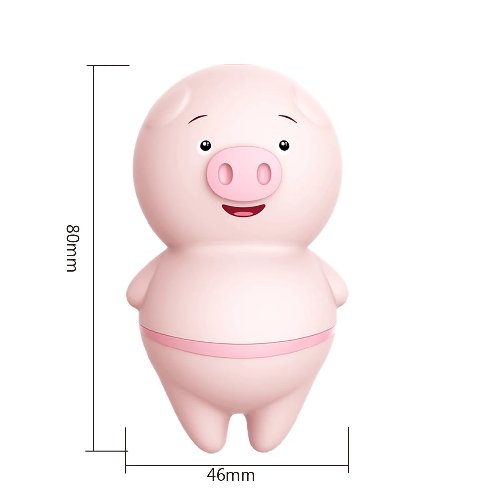 6 Modes USB Charging Nipple Massager Clitoris Stimulator Cute Pig
