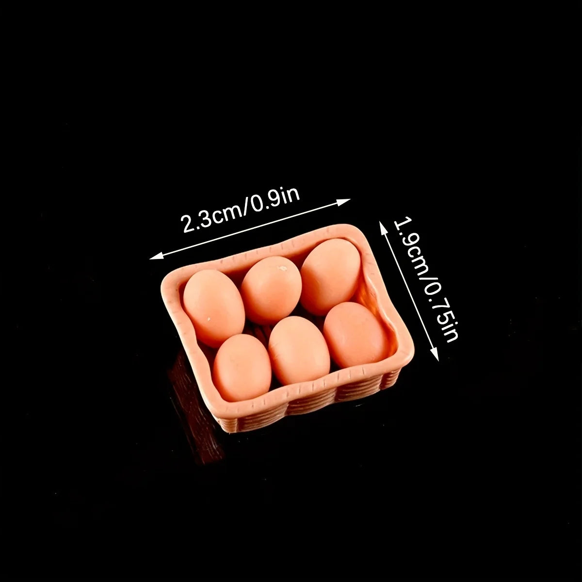 1:12 Miniature Egg Carton – Dollhouse Kitchen Prop & Décor