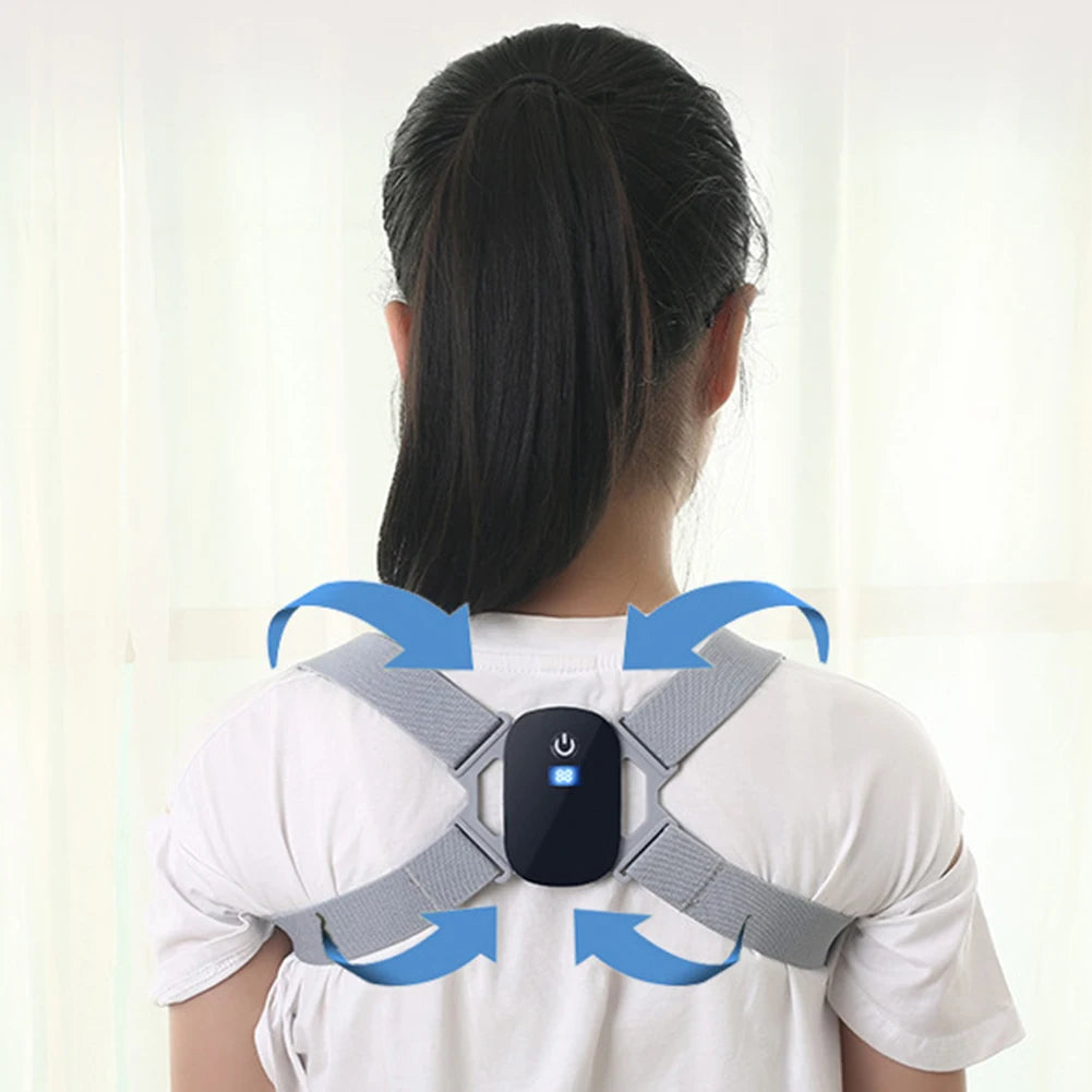 8-shaped Shoulder Training Corrector Smart Sensor 400mAh Back Correction Belts Vibration Reminder Adjustable for Children Adults Zpaxo