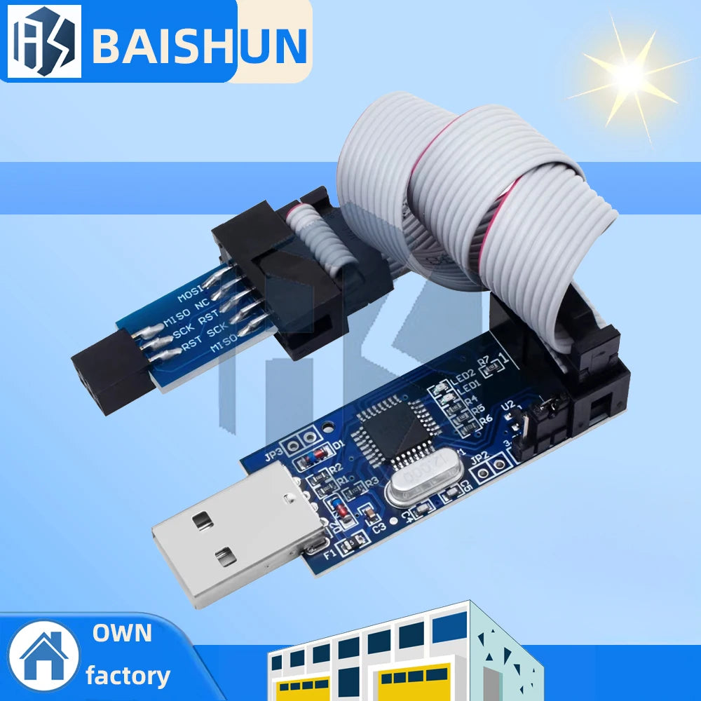 USBASP USBISP AVR Programmer USB ISP ASP ATMEGA8 ATMEGA128 Support Zpaxo