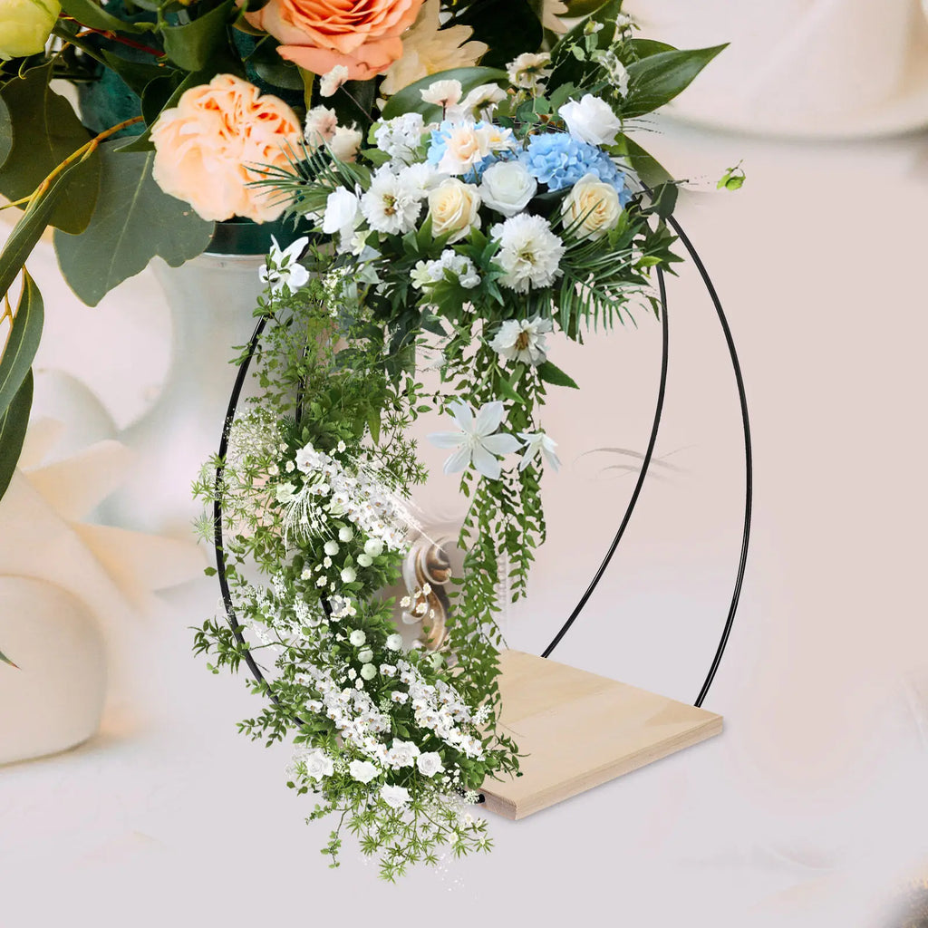Iron Floral Hoop Stable Smooth Surface DIY Wedding Centerpiece Wreath
