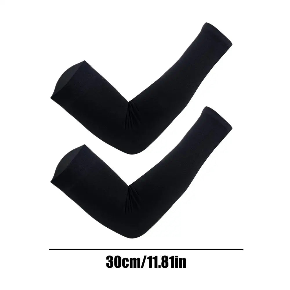 Arm Sleeves 1Pairs UV Arm Sun Sleeves Breathable Protection for Driving Sports Hiking Outdoor Summer Activities Sun Protection Zpaxo Black