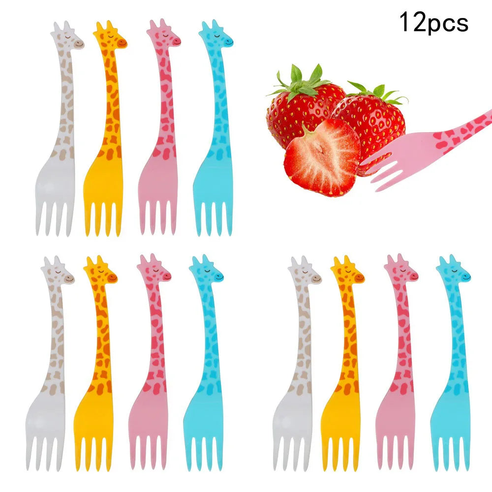 Fruit Snack Toothpick Cartoon Giraffe Shape Tableware Food Picks