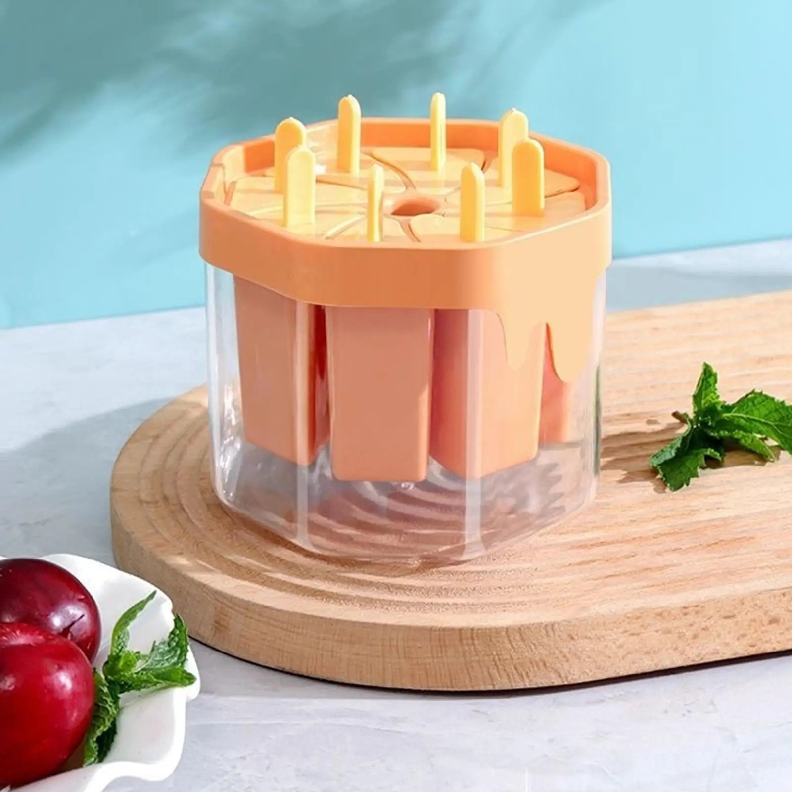 Silicone Popsicle Molds 8-Cavity | Ice Pop Maker with Drip Tray Ice Pop Mold Zpaxo