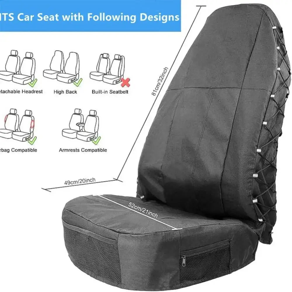 Oxford Cloth Car Front Seat Cover Waterproof Oil-resistant Auto Zpaxo
