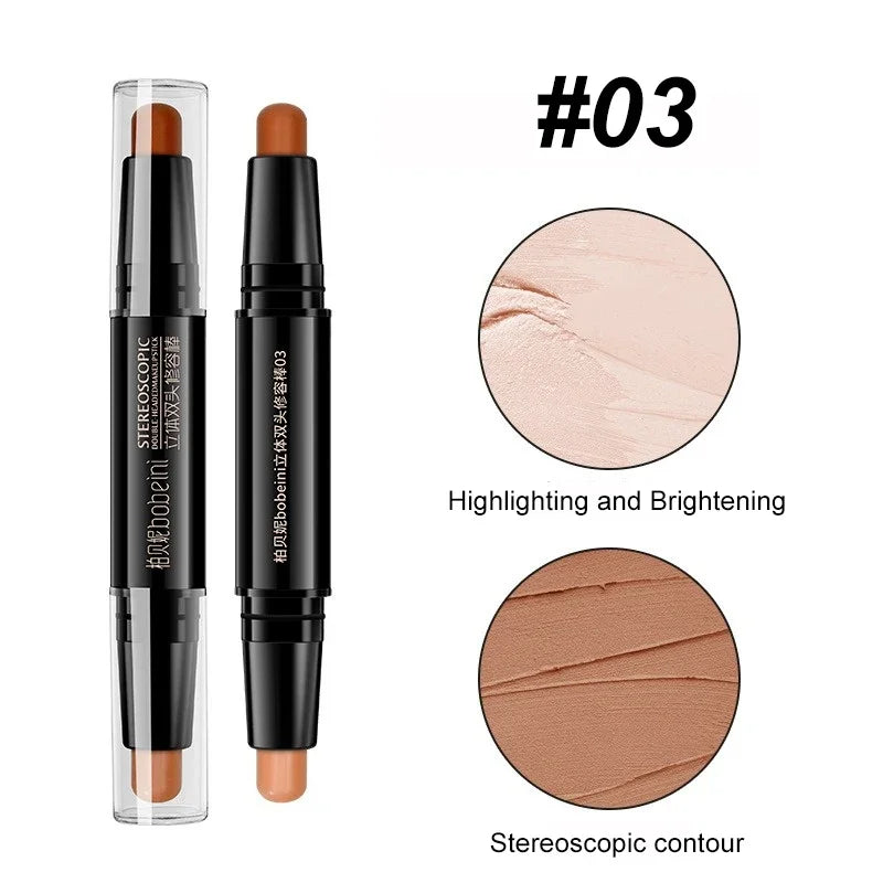 Double-ended Dual-purpose High-light Trimming Stick Three-dimensional Contour Nose Shadow Facial Shape Brighten and Trimming Zpaxo 03