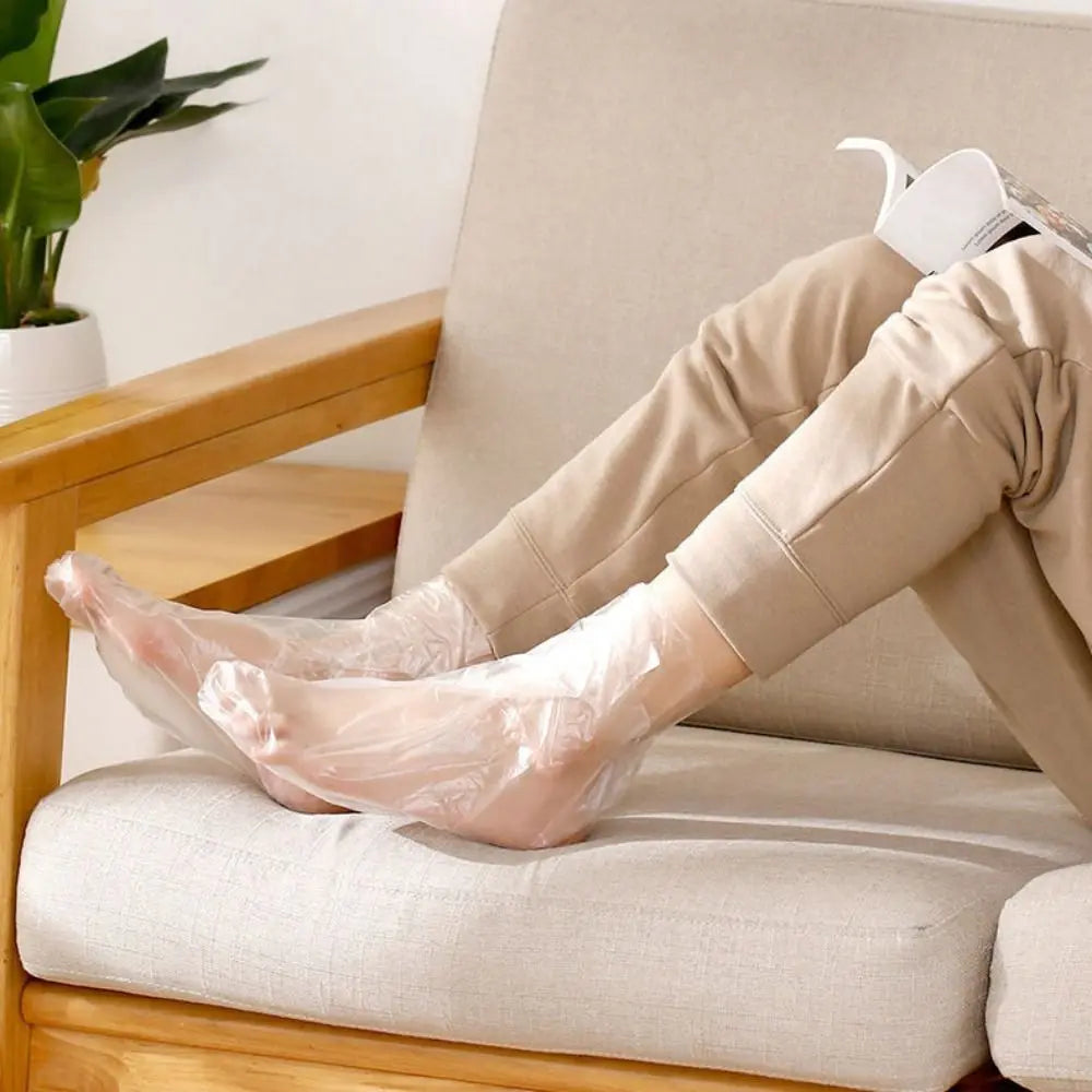 Transparent Disposable Foot Mask Covers Moisturizing Infection-proof Zpaxo