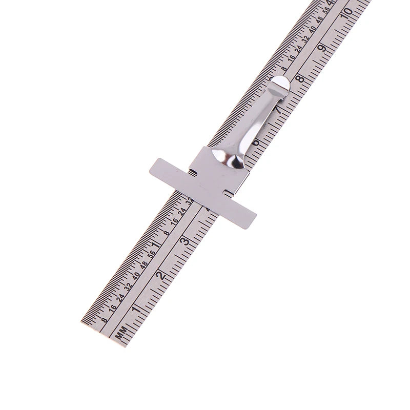 1/2Pcs 6 Inch Stainless Steel Precision Ruler Sliding Pocket Ruler With Inch 1/32" Mm/Metric Graduations High Precision Zpaxo