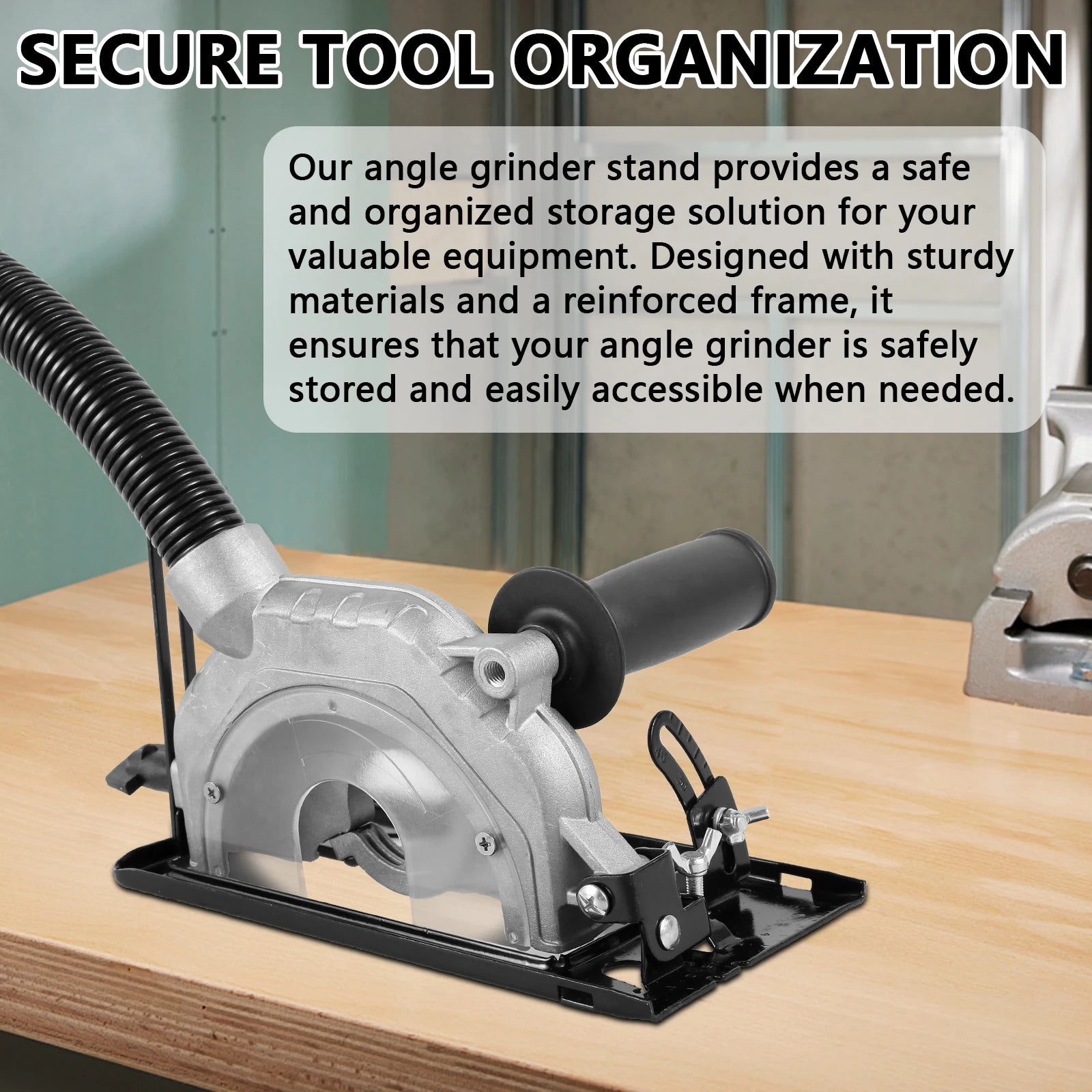 125 Types Angle Grinder Balance Bracket Converter to Heavy Duty Cutting Machine Tools Protection Cover Carpenter Builders w/Base Zpaxo