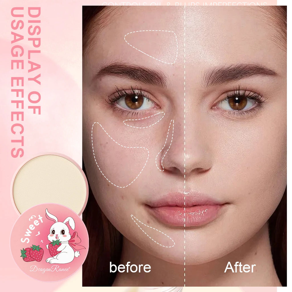One-Touch Smoothing Powder That Doesn'T Stick, Removes Oil and Controls Oil, Naturally Brightens Skin Tone, Provides a Fine and Long-Lasting Finish, Waterproof and Sweat-Proof Powder Zpaxo