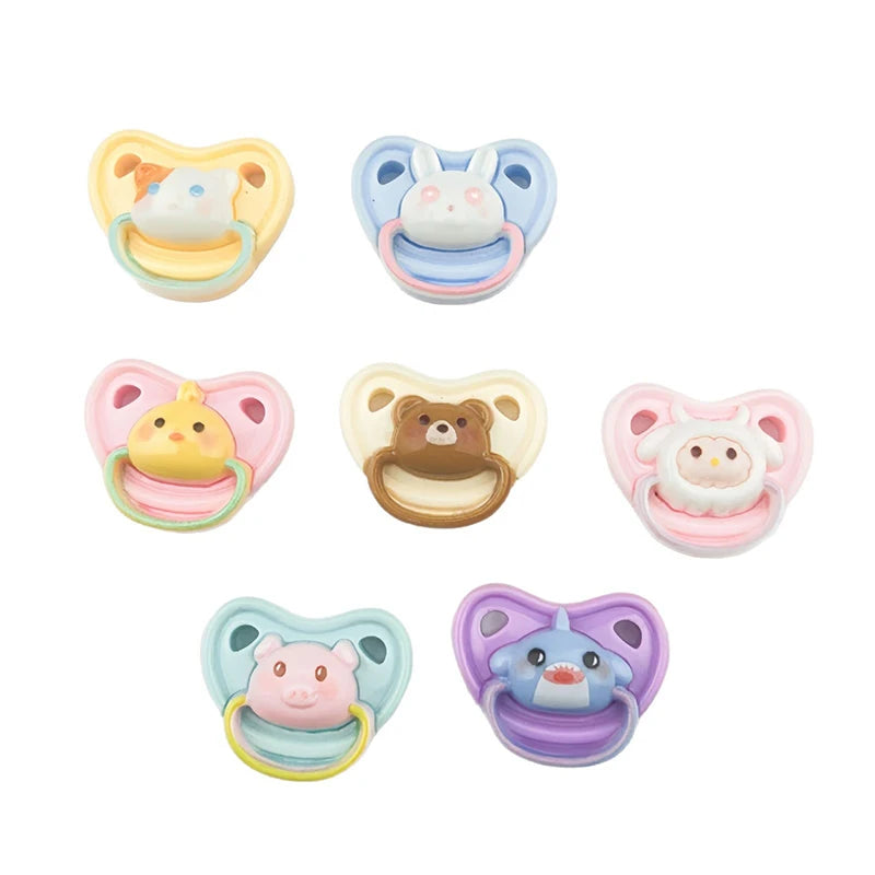 ▶10Pcs Lovely Mini Doll Pacifier Play House Supplies Dummy Nipples For Doll Baby Dolls Kids Toy Baby Pacifier Accessories Zpaxo
