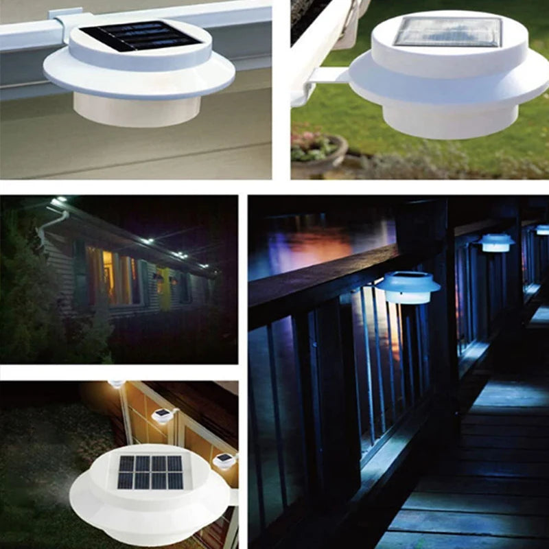 Solar Powered Lights Outdoor Fence LED Lighting Garland Light Stairs Zpaxo