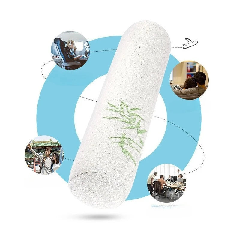 Ergonomic Cervical Roller Pillow-removable Washable Bamboo Leaf