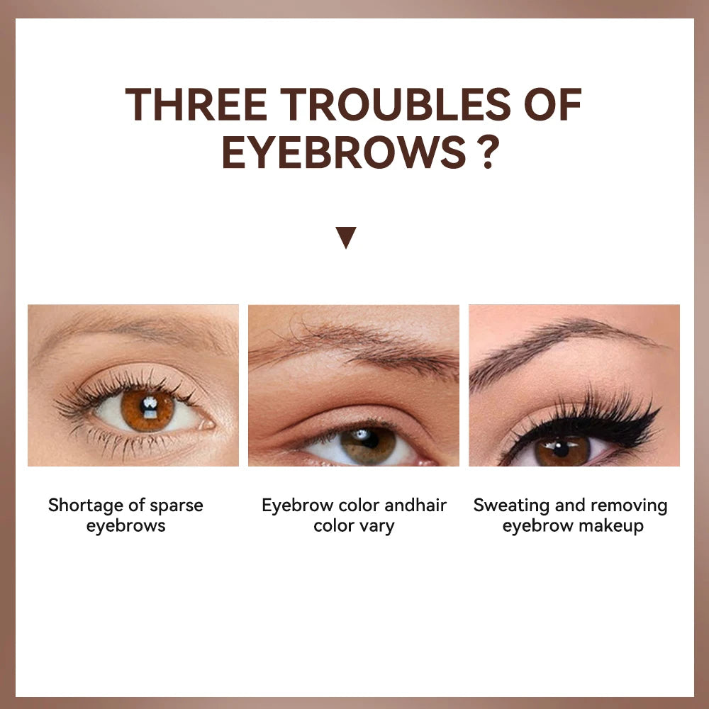 Waterproof Eyebrow Gel for Long Lasting Highly Tinted Liquid Eye Brow Makeup Sweatproof Natural Black Brown Zpaxo