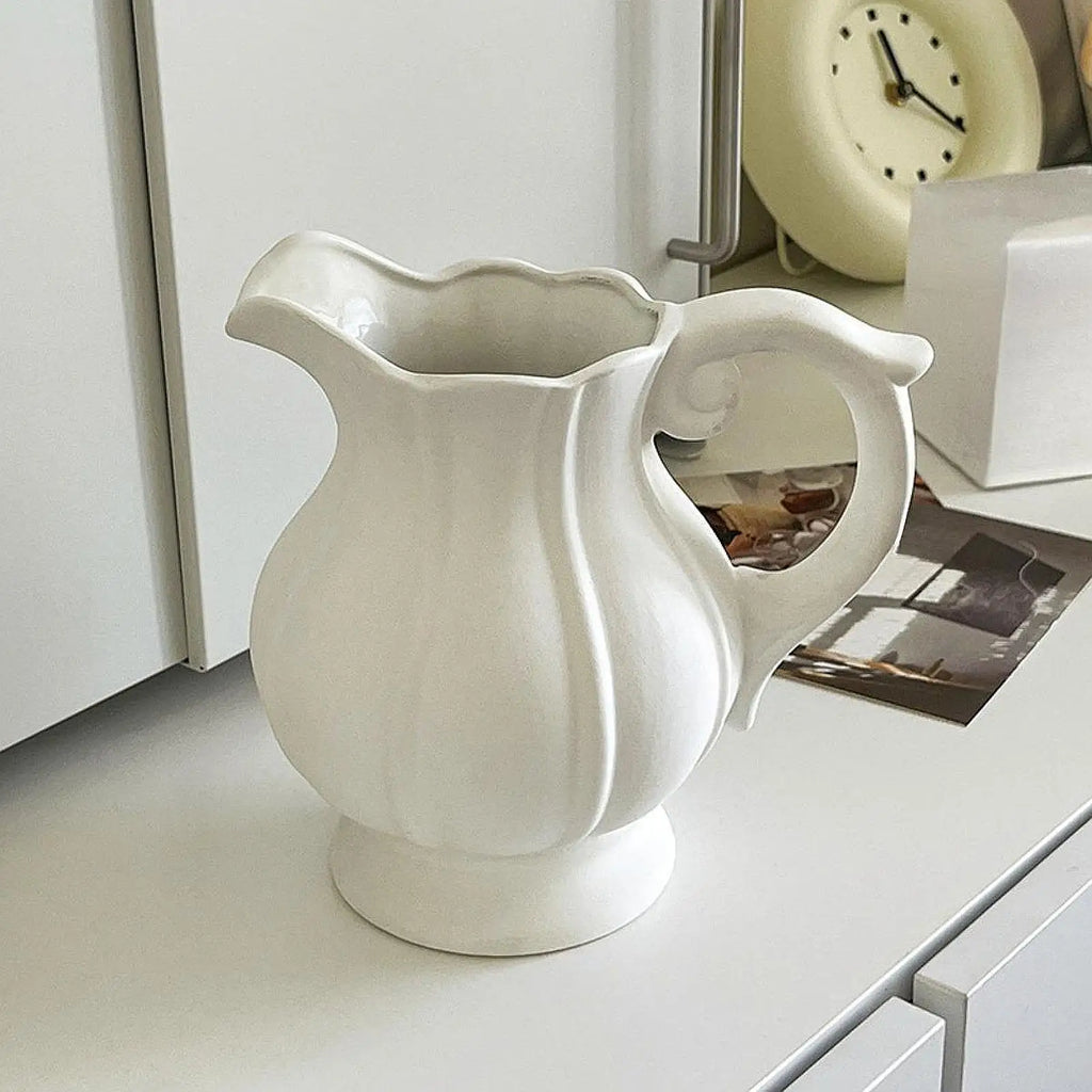Flower Vase Art Vase Birthday Gifts Wedding Centerpieces Nordic with Handle Zpaxo Default Title