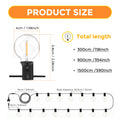 30M 15M 9M G40 LED Globe String Lights Outdoor EU Plug Bright Plastic Zpaxo G40 String light EU 15m 50bulbs