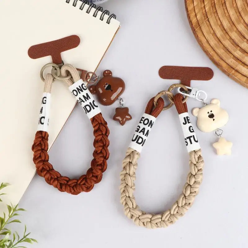 Y2K Cartoon Bear Star Phone Strap Wristband & Keychain
