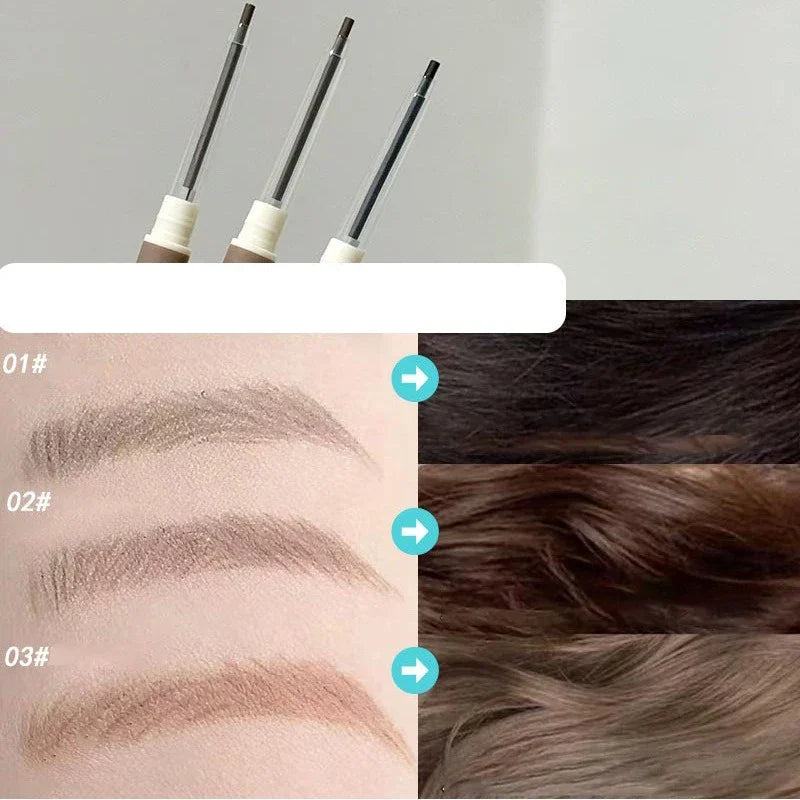 Waterproof Double-ended Eyebrow Pencil Long-lasting Ultra Fine