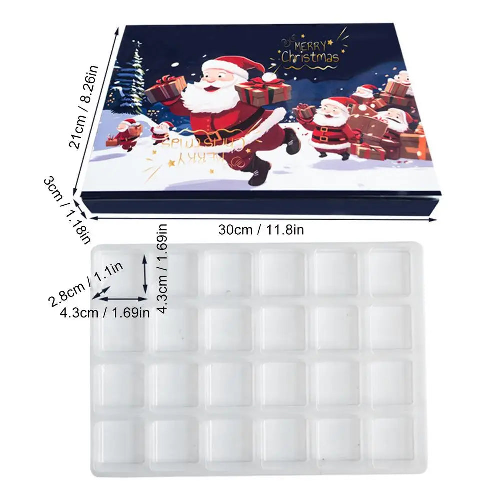 Empty Advent Calendar Box Paper Countdown Case Christmas Party Favor
