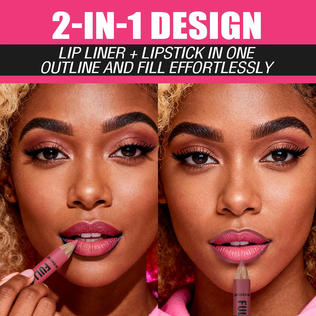 Matte Lip Liner, Lipstick, Wooden Pen Can Be Cut, Lip Liner Lasts for A Long Time,Does Not Stick To The Cup,Does Not Fade Zpaxo