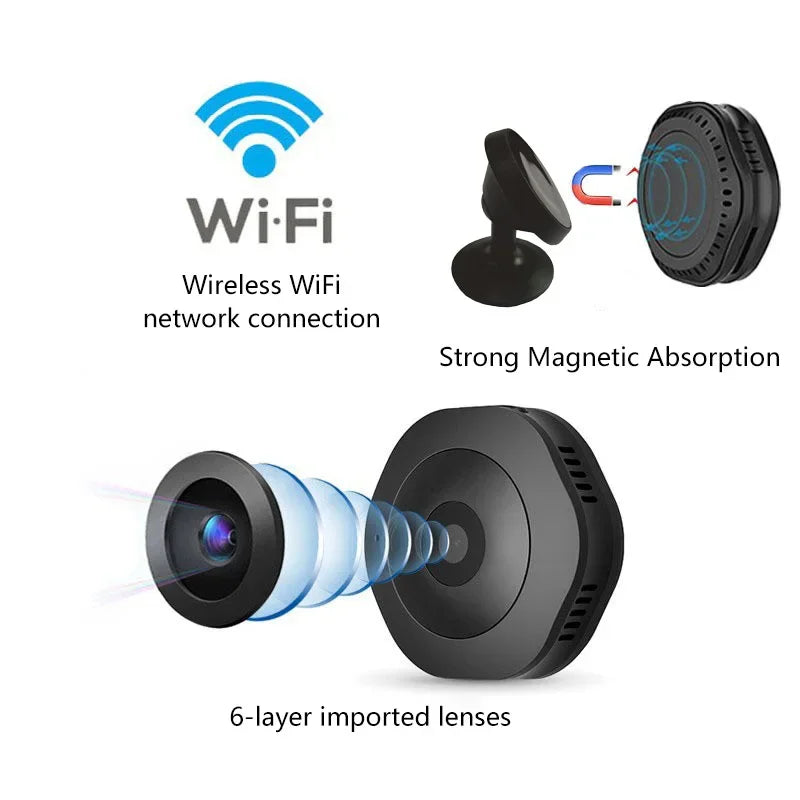 4K 1080p HD Mini Wireless Camera Portable Cam Invisible Night Version
