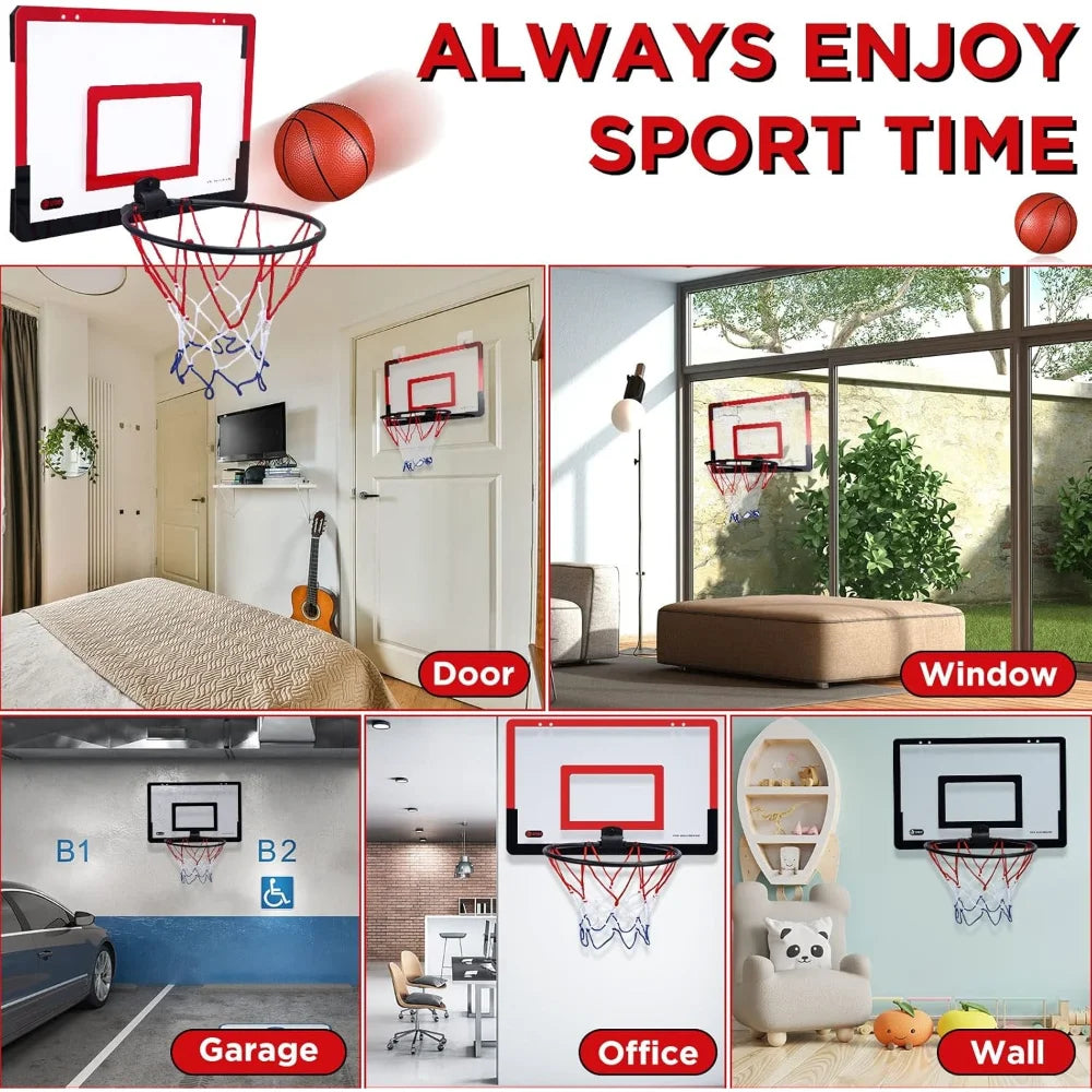 Mini Basketball Hoop – No-Drill Foldable Desk & Wall Mount