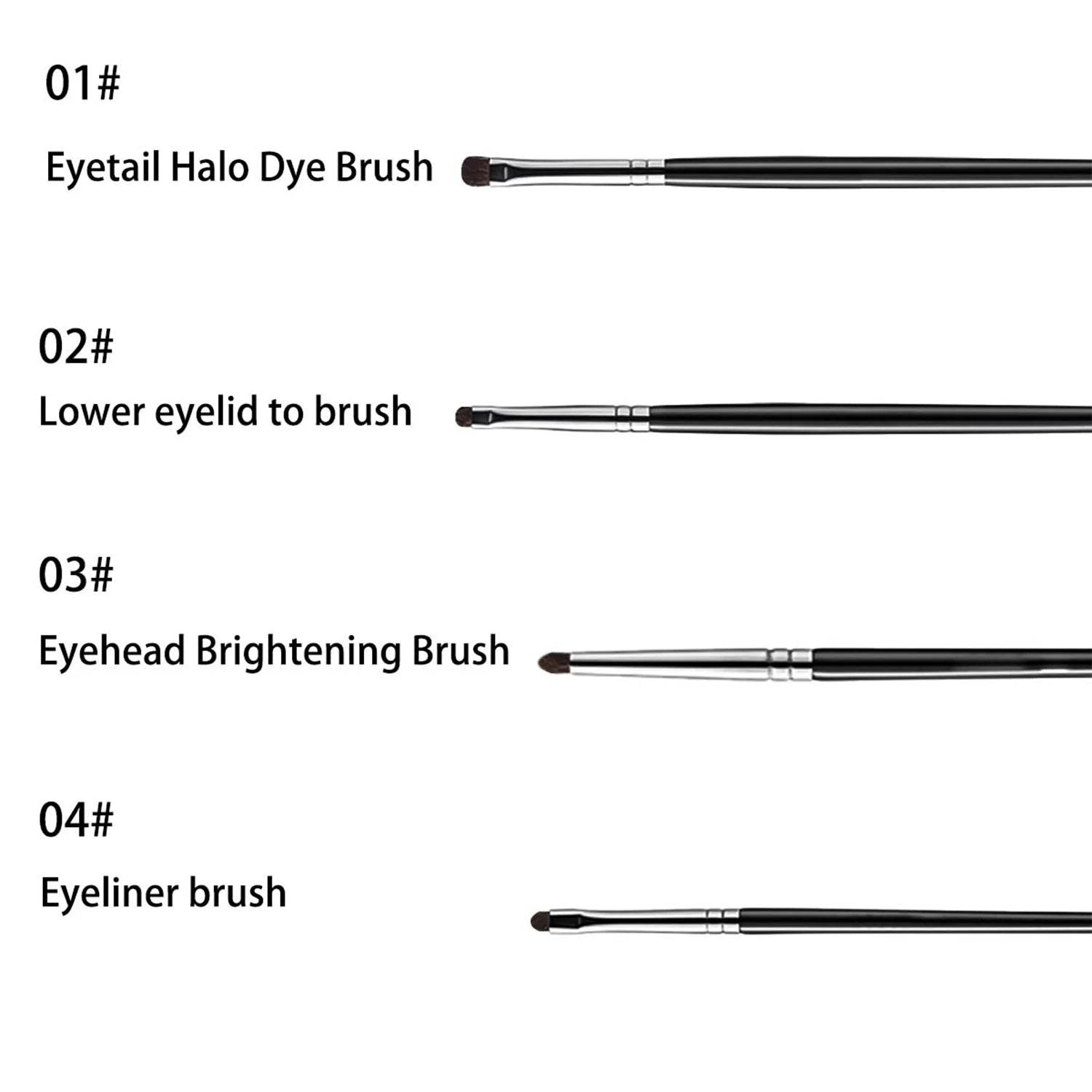 Including 4 Eyeshadow Brushes-ultra-soft Eyeliner Brush Detailed Zpaxo Eye Detail Brush