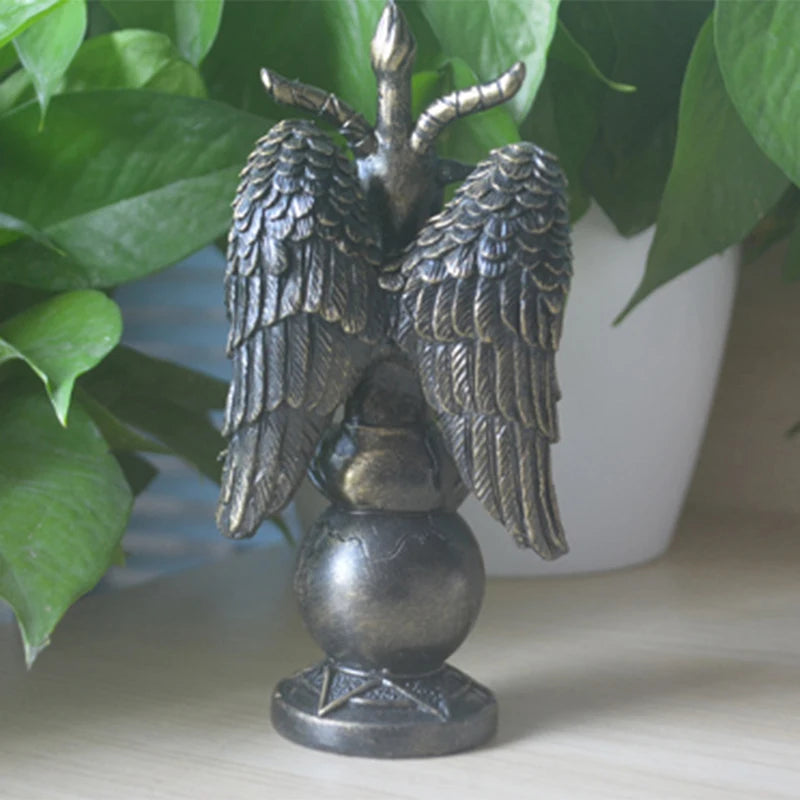 Baphomet Divine Goat Mendes Statue Church Satan Sabbatic Idol Resin Zpaxo