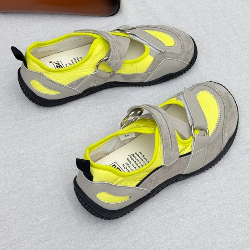 2026 Women Fashionable Casual Spring Autumn Vintage Round Closed Toe Zpaxo