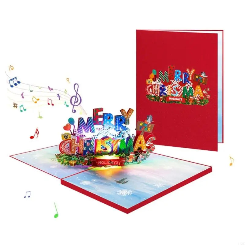 Christmas Card LED Light Display Musical Surprise Festival Greetings