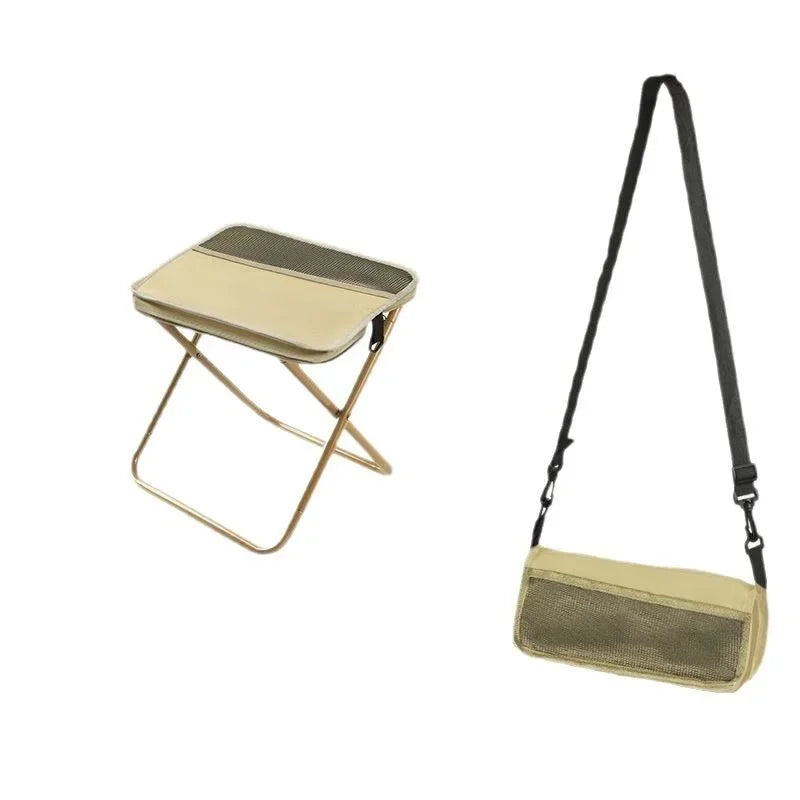 Creative Outdoor Backpack Folding Pencil Case Stool Portable and Easy Camping Equipment Shoulder Bag Stool Sports Folding Chair Zpaxo
