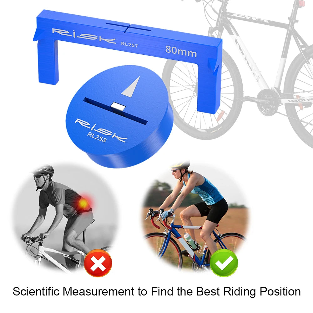 Bicycle Seat Cushion Height Measuring Tool BB Center Positioning