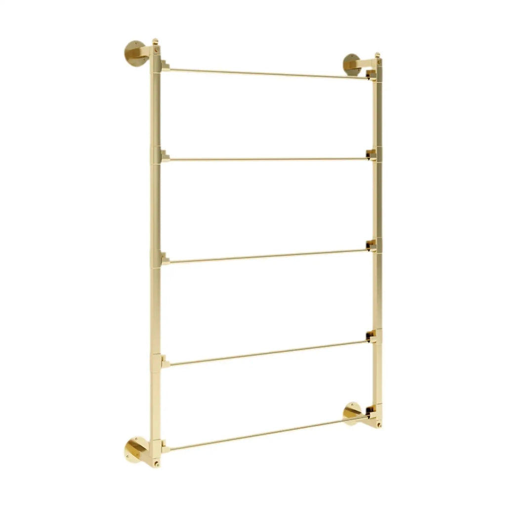 Ribbon Organizer Wall Mount Display Rack Metal Necktie Holder Scarf Rack for Craft Room Wrapping Paper Vinyl Rolls Retail Stores Zpaxo Gold